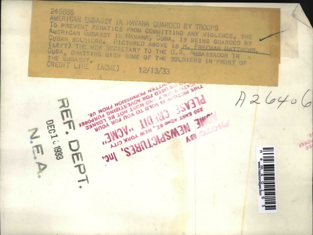 1933 Press Photo H. Freeman Matthews New Secretary to US Ambassador in Cuba