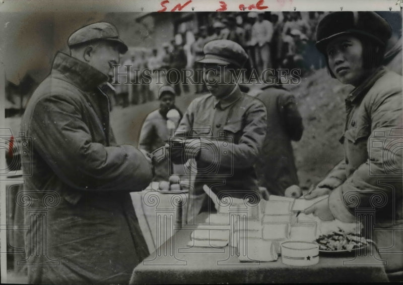 Load image into Gallery viewer, 1953 Press Photo Communist POW camp prepared for POW exchange - nem40443
