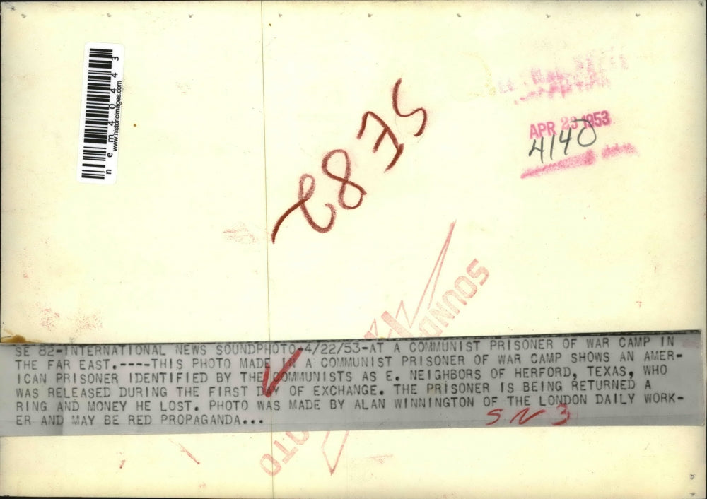 1953 Press Photo Communist POW camp prepared for POW exchange - nem40443