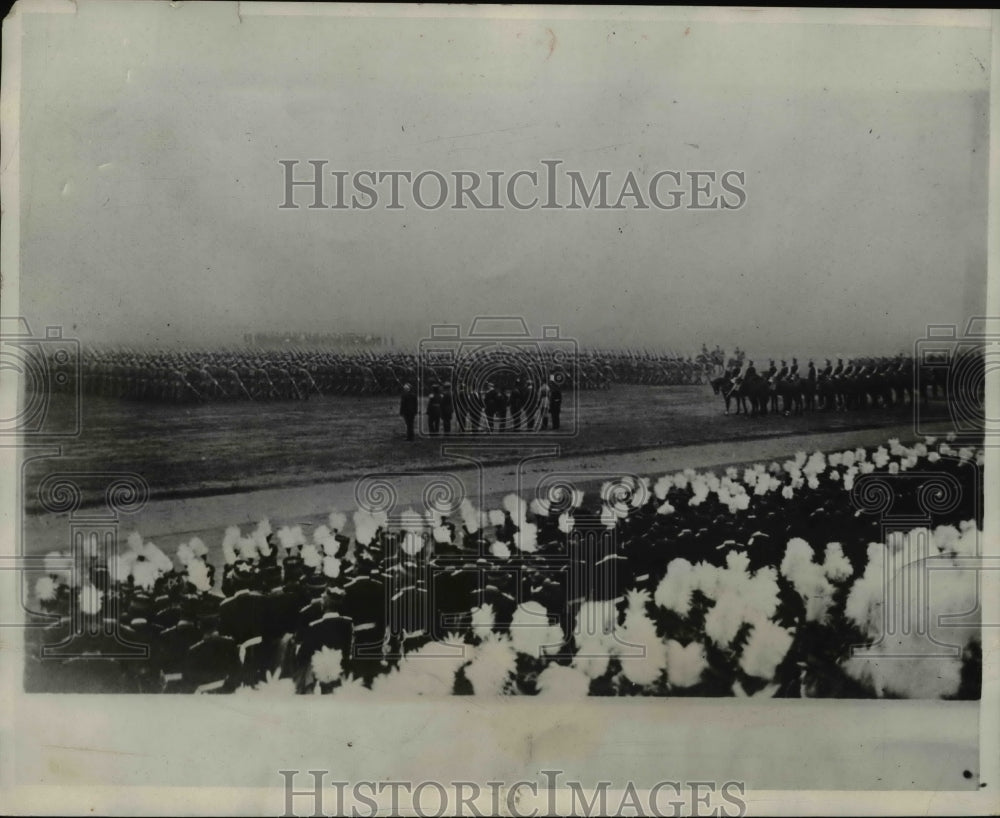1929 Press Photo Japan Army Review At Yoyogi Parade Grounds in Tokyo - nem40566