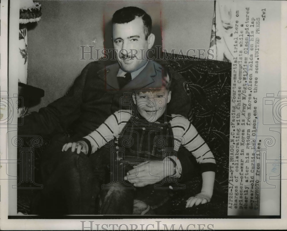 1955 Press Photo Army Sgt William Olson Faces Courts-Martial Trial - nem41012