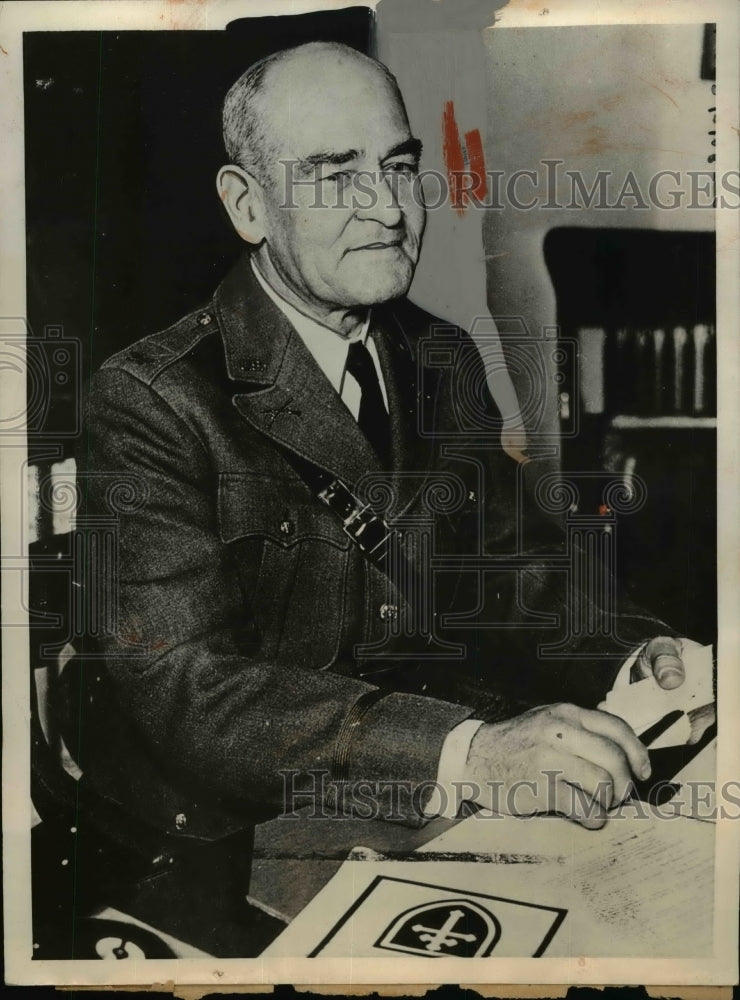 1935 Press Photo Col Frederick C Knabenshue Reprimanded for Civil War Talk- Historic Images