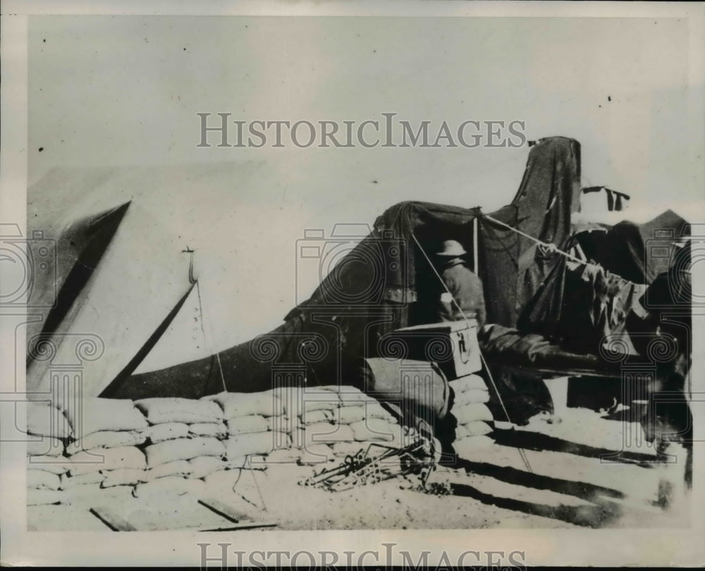 1941 Press Photo Battle Casuality Clearing Station Near Fighting Line of Bardia