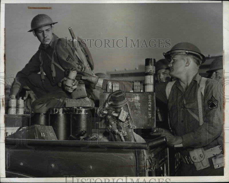 Load image into Gallery viewer, 1941 Press Photo Grim Determination of Army's Action in Taking Over Aviation Co
