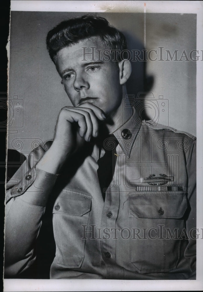 1955 Press Photo Sgt James C Gallagher murder of fellow POWs Korea - nem42937