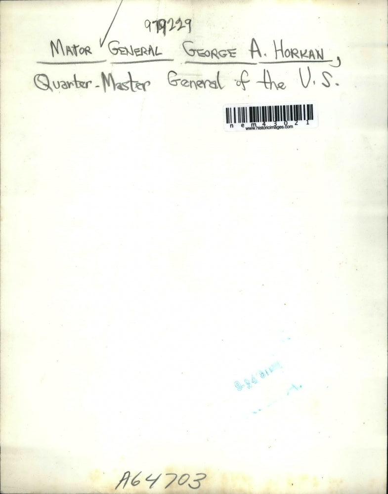 1951 Press Photo Major General George A Horman Quarter Master General of US