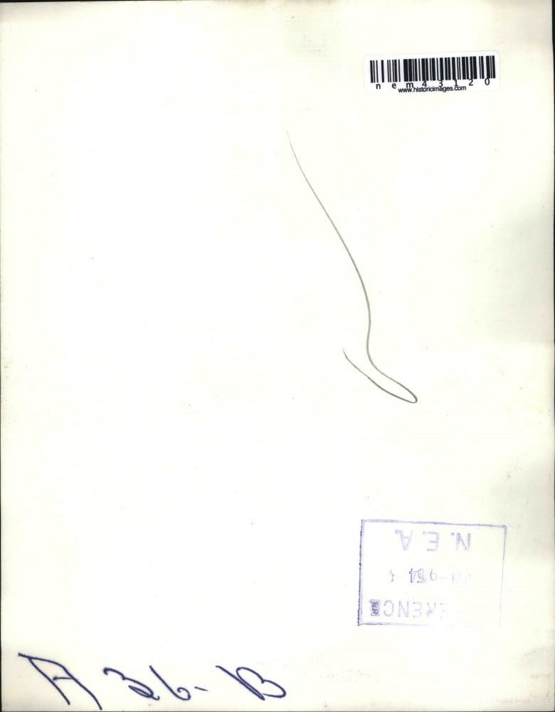 1954 Press Photo Quonset Point RI Naval officer& damage on USS Bennington