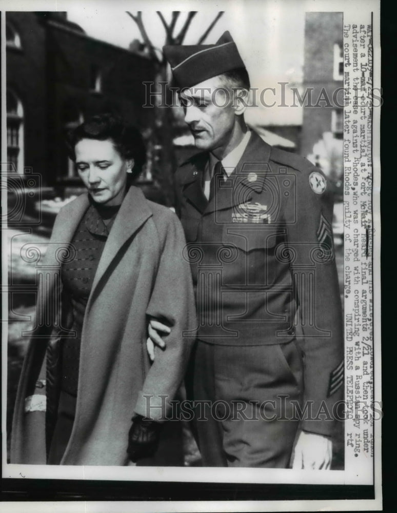 Load image into Gallery viewer, 1958 Press Photo Sgt Roy Rhodes in Washington for Espionage Trial - nem43485
