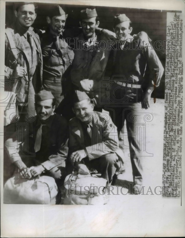 1945 Press Photo Camp Stoneman CA 37th Div of Ohio on manuevers - nem43633