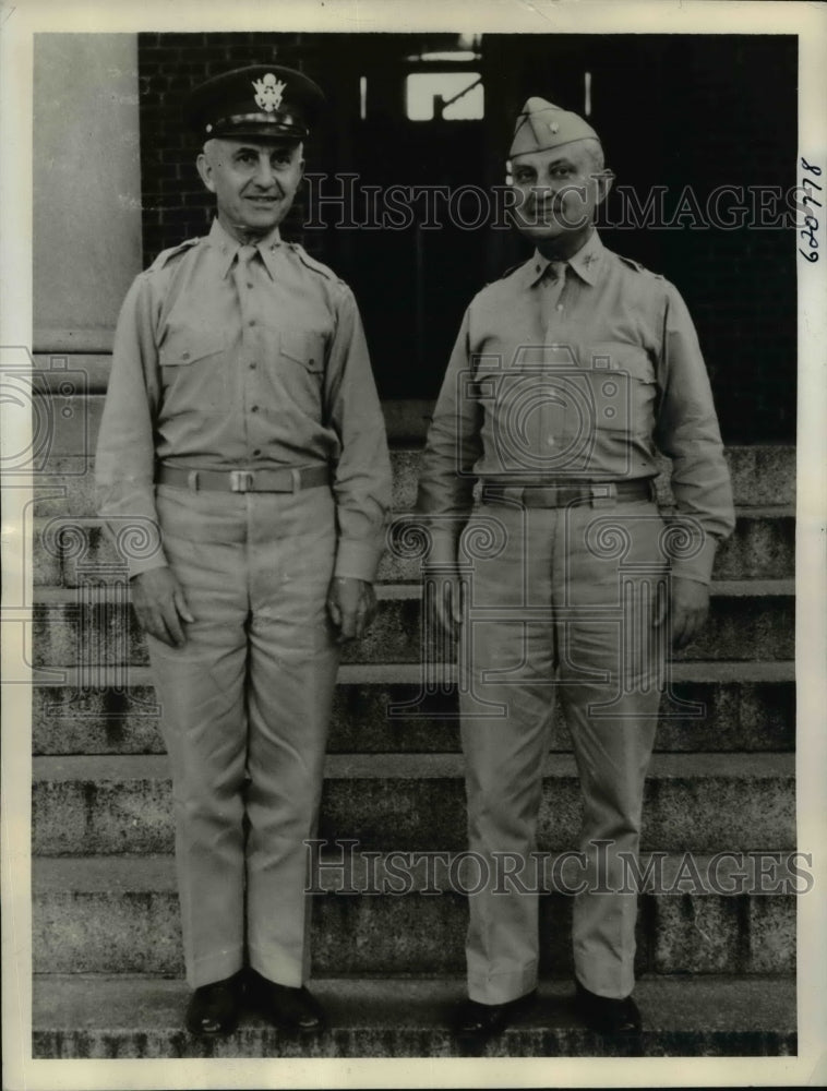 1941 Press Photo Colonels Edwin & Matthew Gunner, Brothers, In Service 30 Years