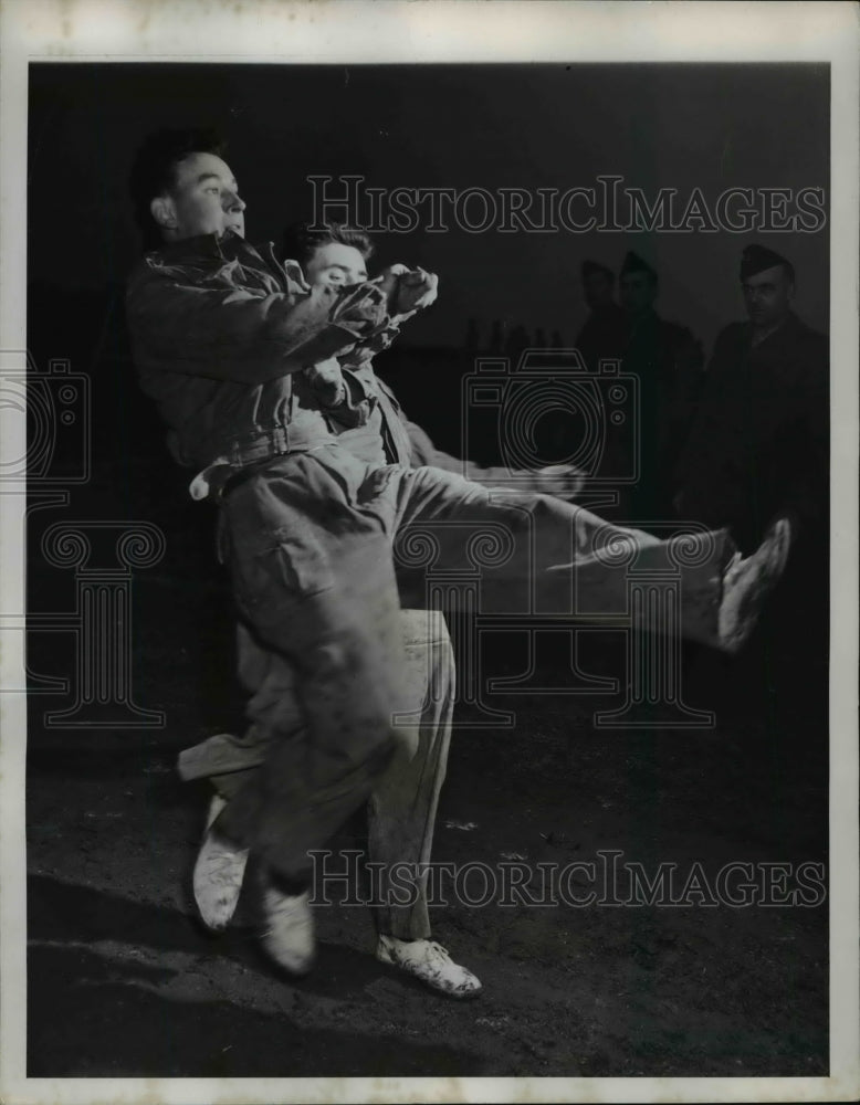 1949 Press Photo GI Pierre in Training