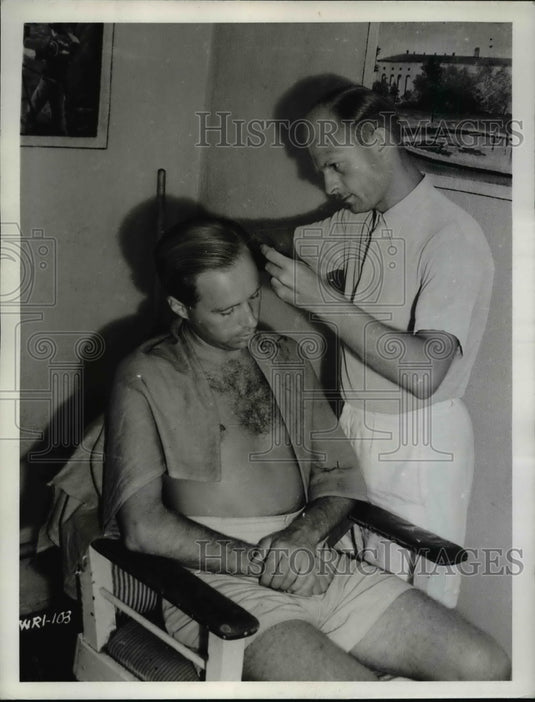 1940 Press Photo German Prisoners of War in Canadian Internment Camp