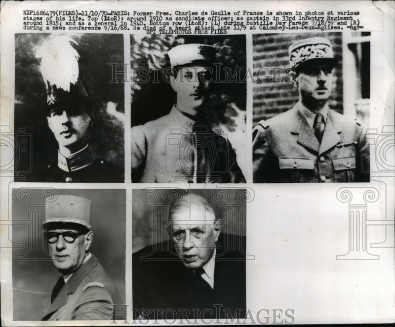 Load image into Gallery viewer, 1970 Press Photo Former Pres. Charles de Gaulle of France - nem48525
