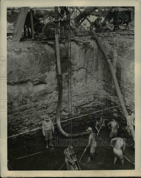 1937 Press Photo U.S. Army's new Airbase at Hickam Field 15 miles of Sewer line