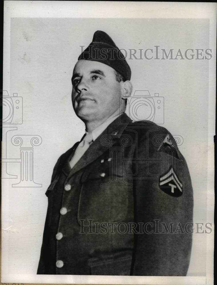 1944 Press Photo t/5 Bert Kliine to receive 1st Lieutenants Commission- Historic Images