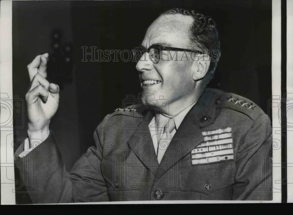 1958 Press Photo General Randolph McC. Pate testifies before House Committee