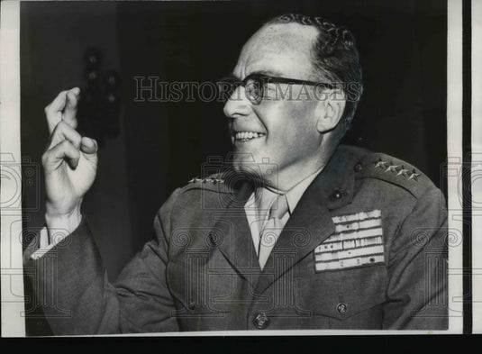 1958 Press Photo General Randolph McC. Pate testifies before House Committee
