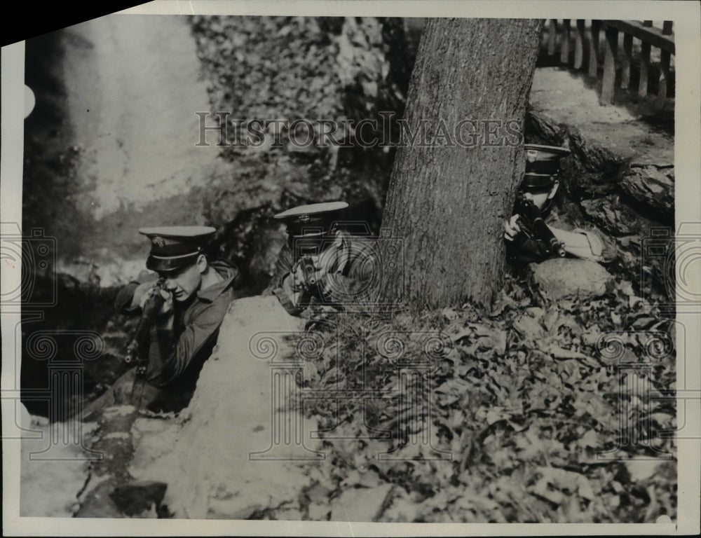 1932 Press Photo Cadets at Valley Forge Academy Go Through Govt Inspection Day