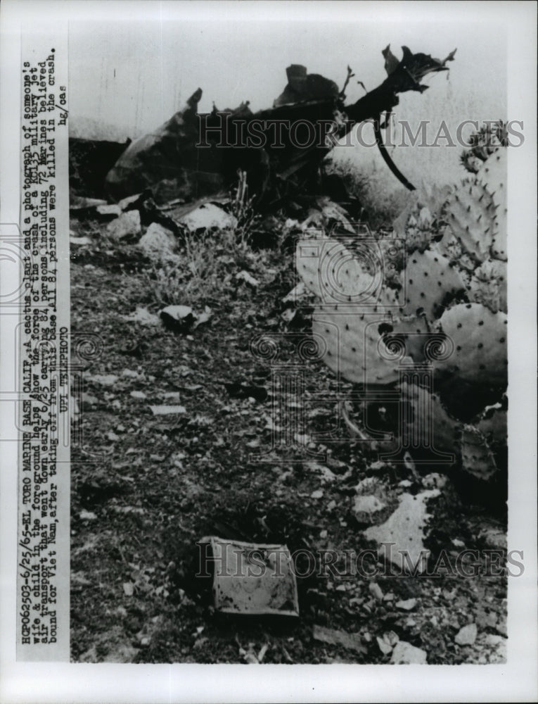 1965 Press Photo KC-135 Military Jet Transport Goes Down Killing All 84 Onboard- Historic Images