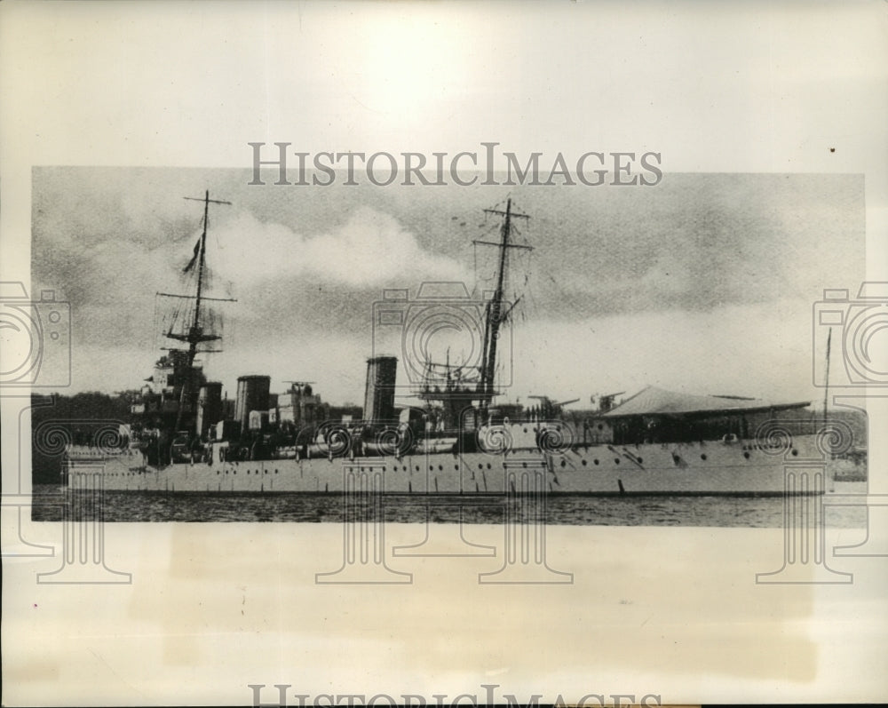 1936 Press Photo HMS Enterprise carries Emperor Haile Selassi of Ethiopia