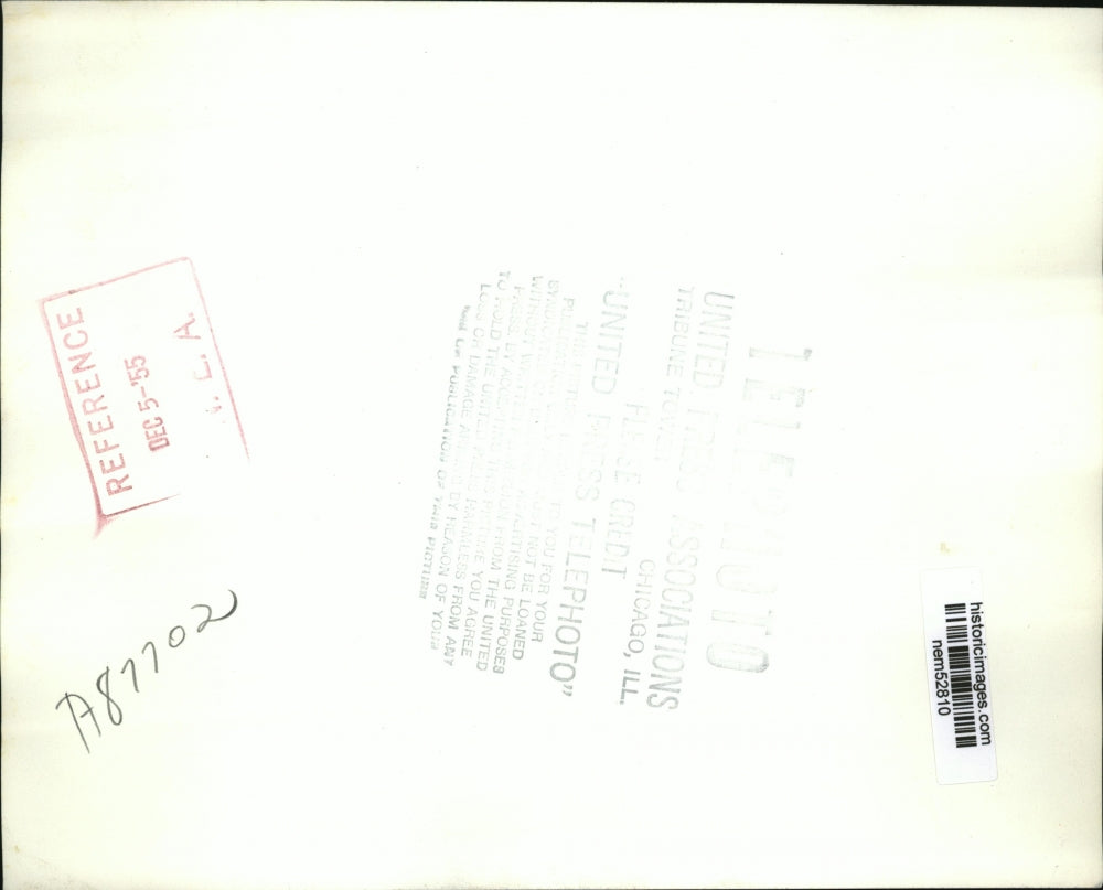 1955 Press Photo Navah Satvi Fidayan Islam Removed From Truck Into Army Prison