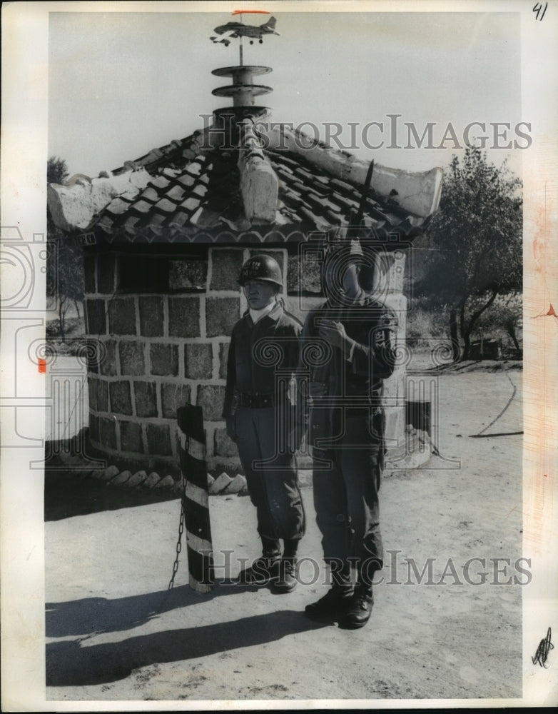 1963 Press Photo Korea's Peace Corps wear Identification on their Uniforms
