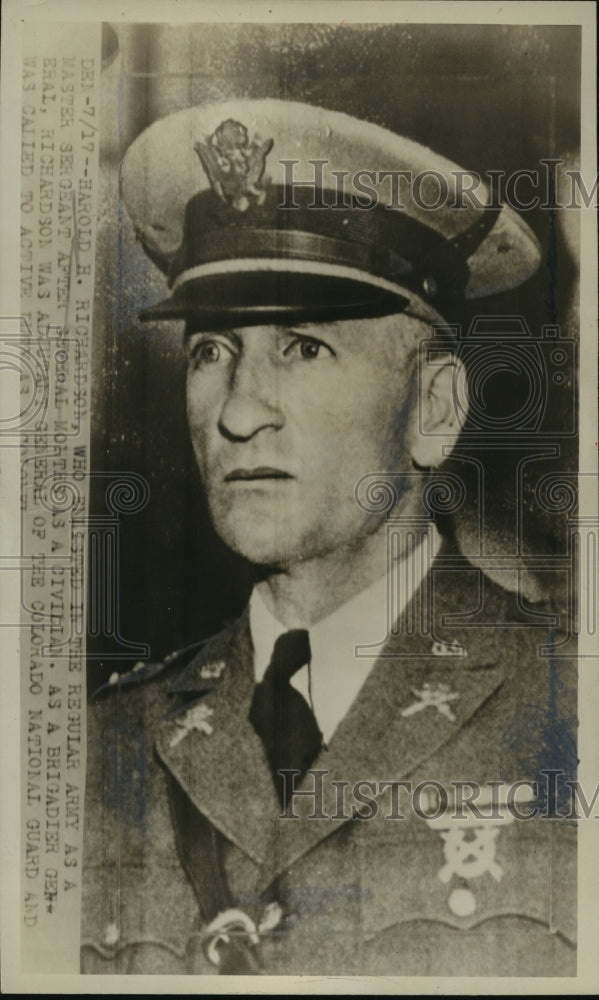 1947 Press Photo Harold H Richardson Adjutant General of Colorado National Guard