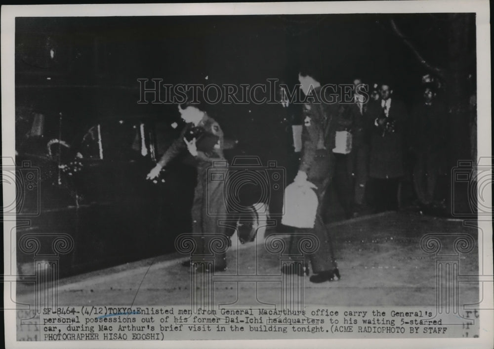1951 Press Photo Enlisted men of Gen MacArthur's office at his Tokyo office