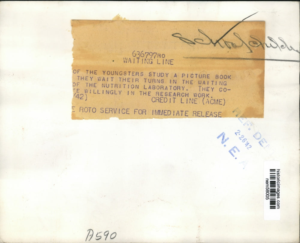 1942 Press Photo School girls enjoy looking at the picture for Research Work