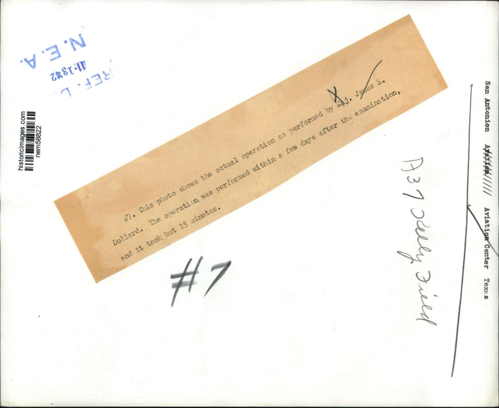 1942 Press Photo Major James E.Dollard performed the actual Operation