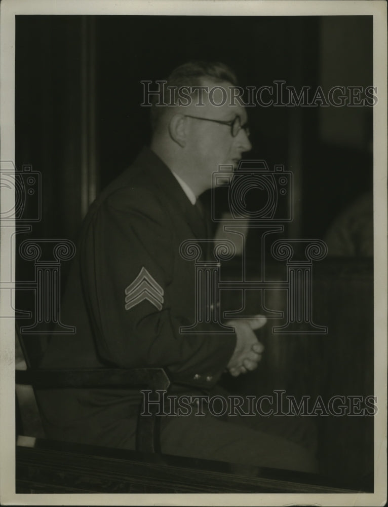 1934 Press Photo Side view of Sergeant Ladis Lisy - nem59218