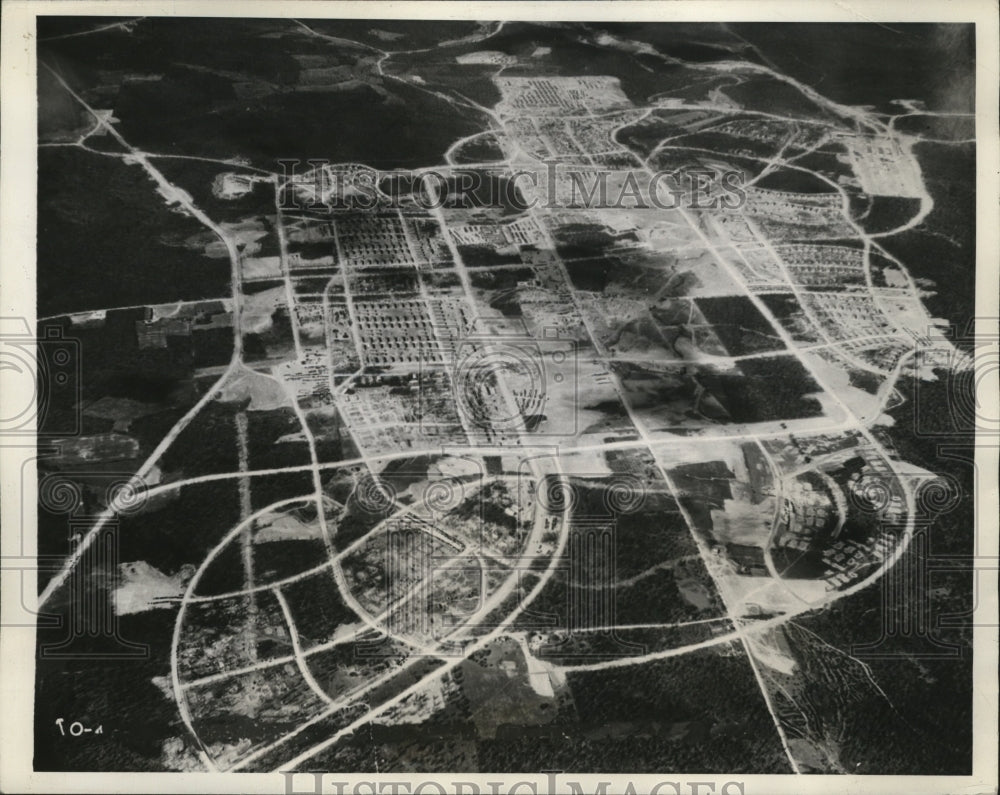 1941 Press Photo Aerial View of Cantonment Area of Fort Leonard Wood