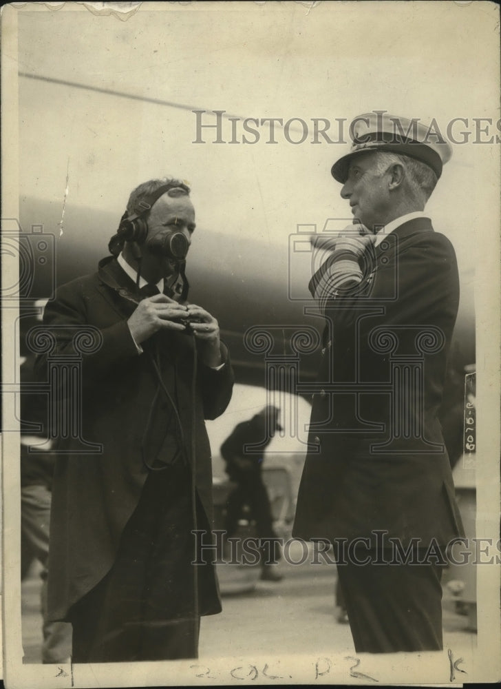 Load image into Gallery viewer, 1920 Press Photo Josephus Daniels and Admiral Wilson of the Atlantic Fleet
