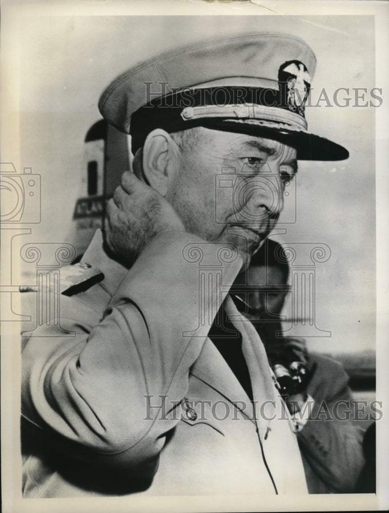 Load image into Gallery viewer, 1955 Press Photo Admiral Arthur W.Radford Chairman of the Joint Chiefs of Staff
