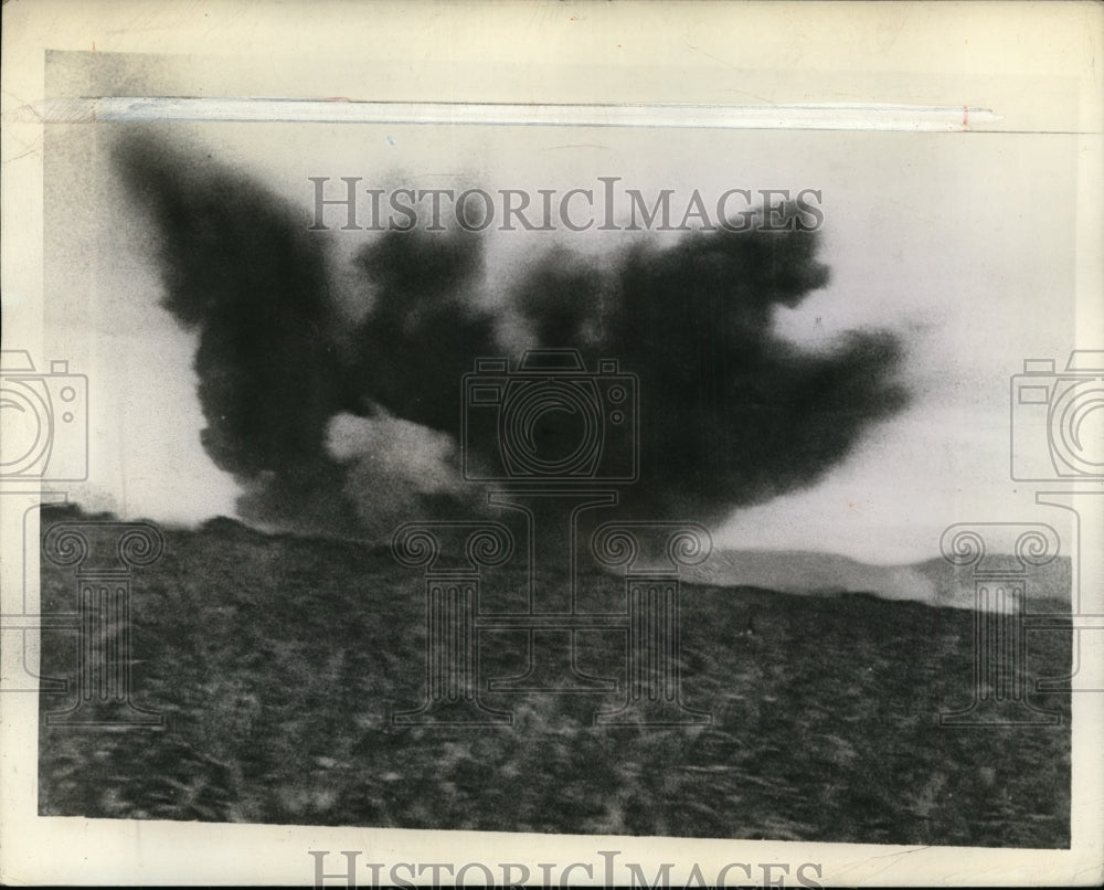 1943 Press Photo Surprise attacked on British Position at Bou Arada Tunisia