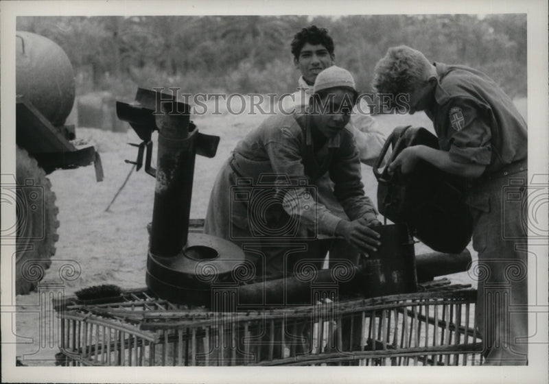 Load image into Gallery viewer, 1957 Press Photo Egyptian Patients in U.N Field Hospital in El Arish Egypt
