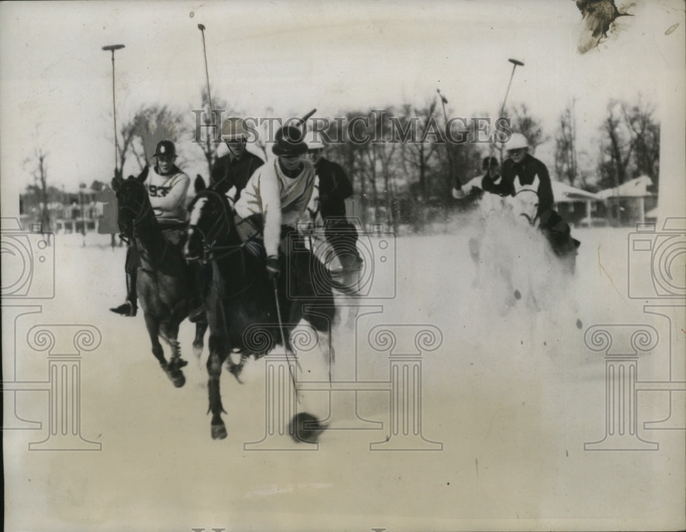 1934 Press Photo Cadets of Pennsylvania Military College in Winter Sports