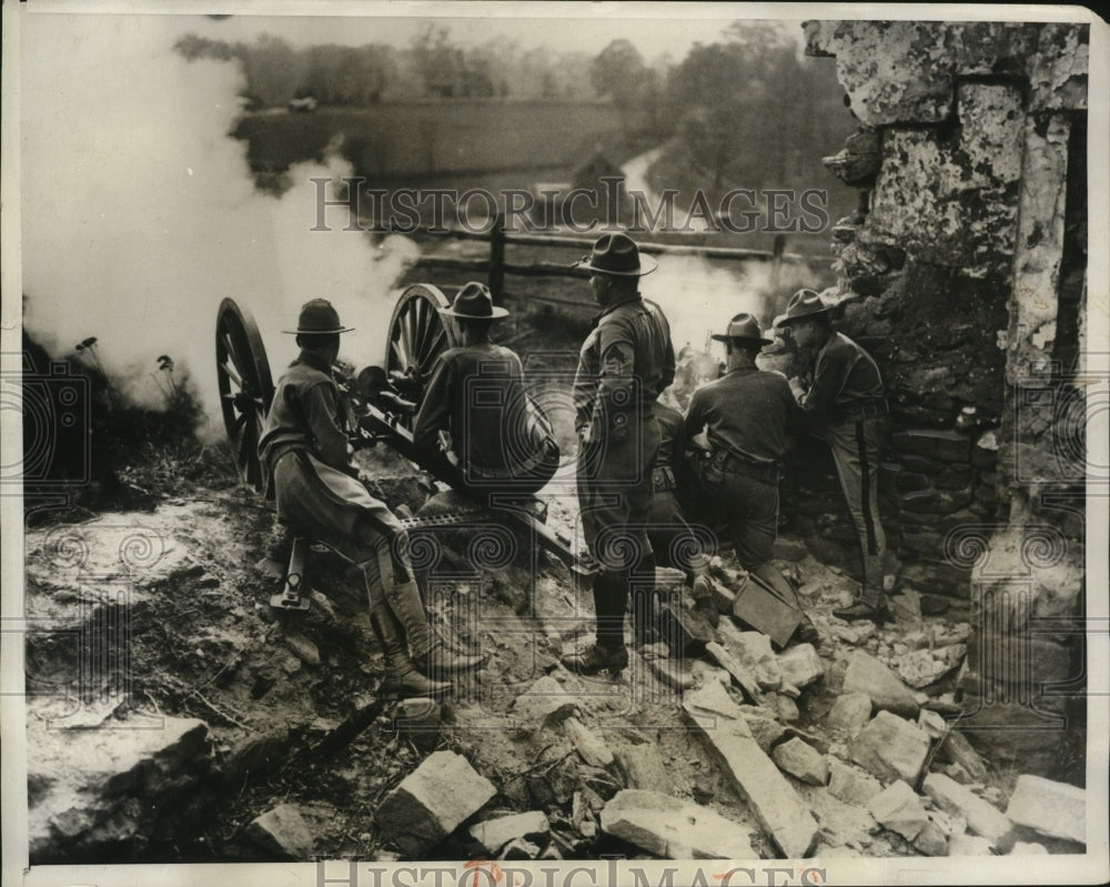 1931 Press Photo Pennsylvania Military College cadets during annual maneuvers