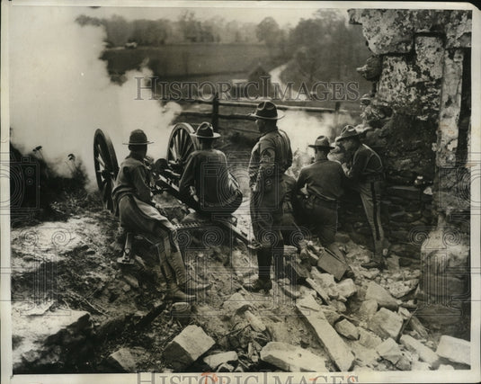 1931 Press Photo Pennsylvania Military College cadets during annual maneuvers