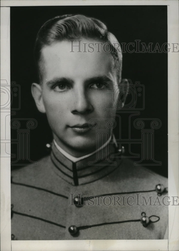 1938 Press Photo Claire E. Hutchin, Jr.- West Point graduate - nem62270
