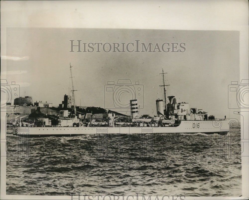 1940 Press Photo British Destroyer Ivanhoe in Norwegian Waters - nem63304