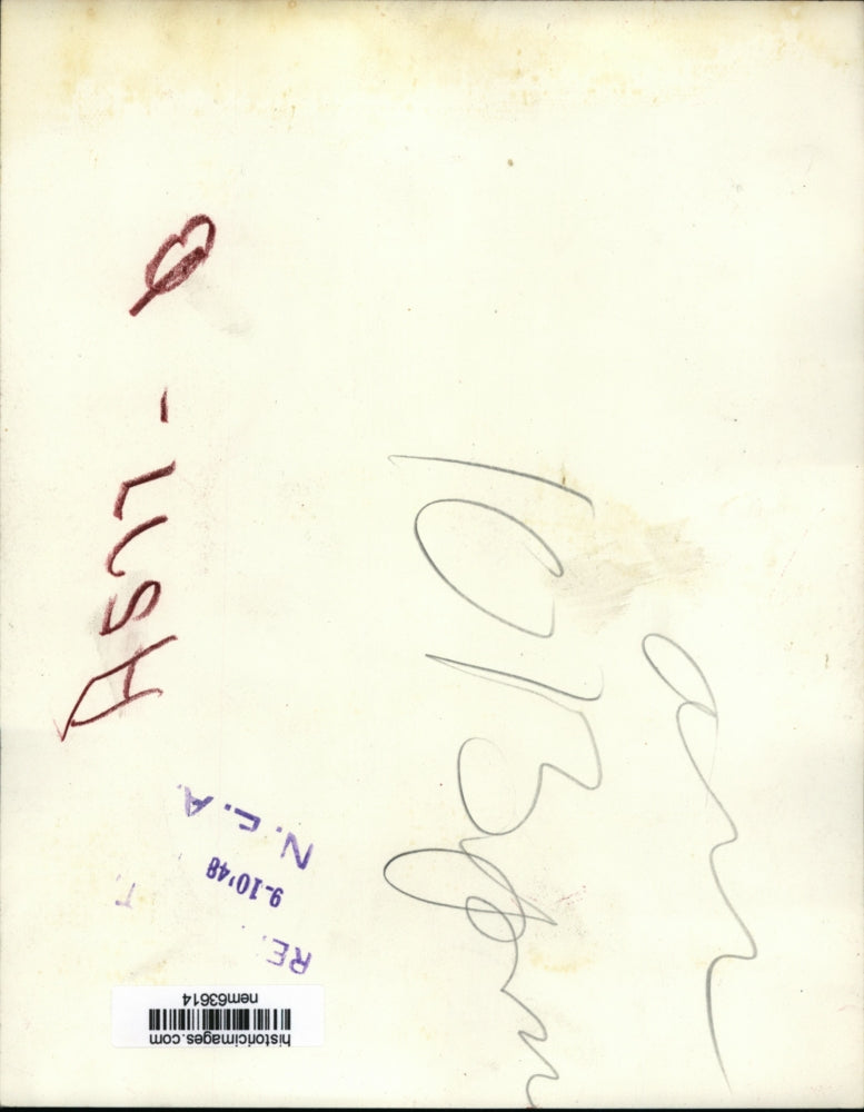 1948 Press Photo American Police discuss with Russians who conducted raids