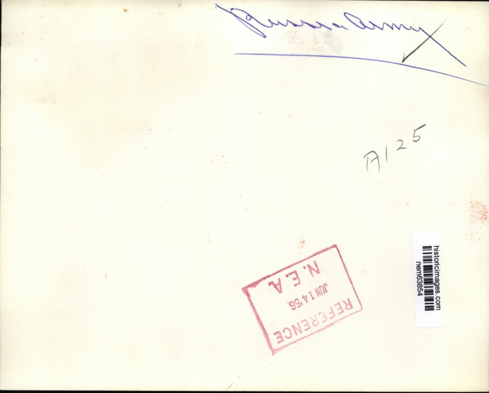 1956 Press Photo Marshal Tito inspecting a guard of honor upon arrival