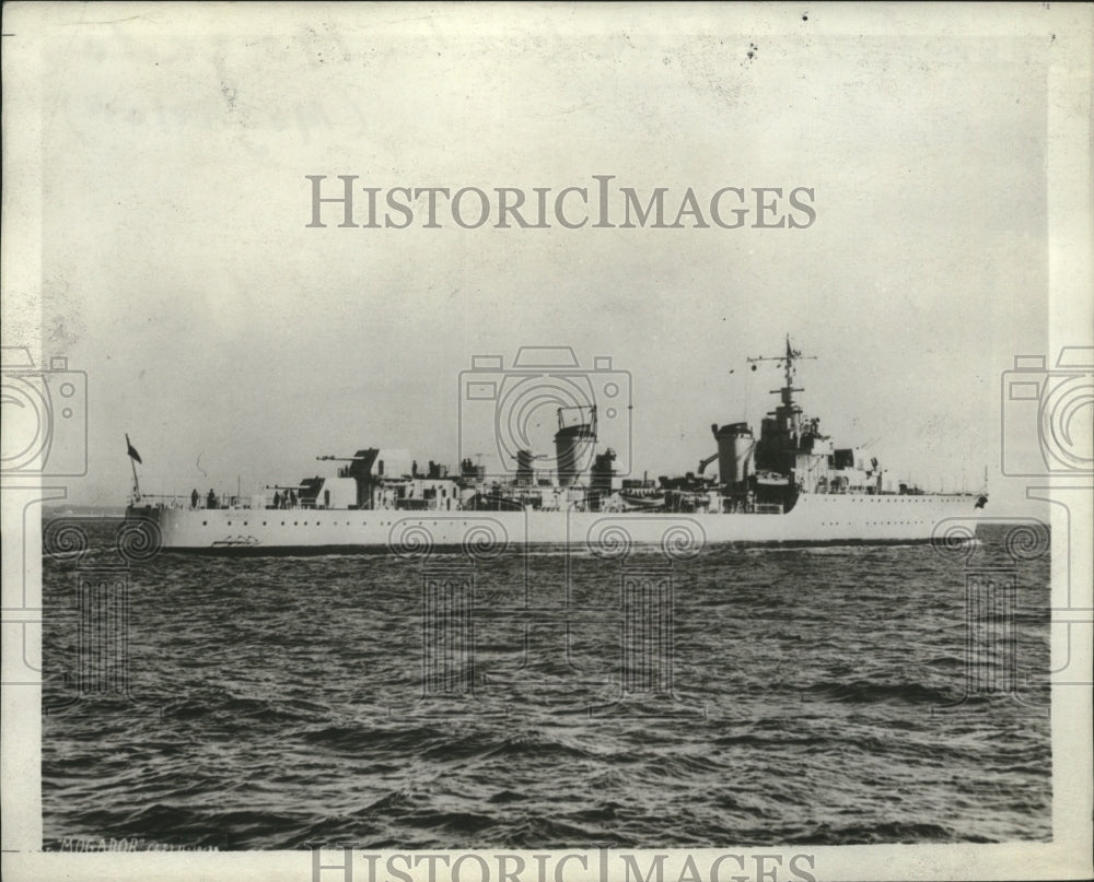 1943 Press Photo French Naval Ship Flotilla Leader Mogador - nem64578