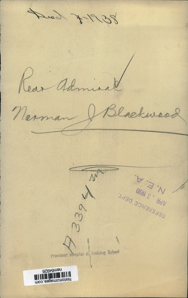 1930 Press Photo Portrait of Rear Admiral Norman J. Blackwood - nem64926