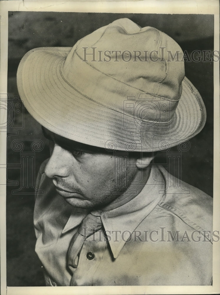 1941 Press Photo U.S Soldier Cotton Cap part of Official Summer Uniform- Historic Images