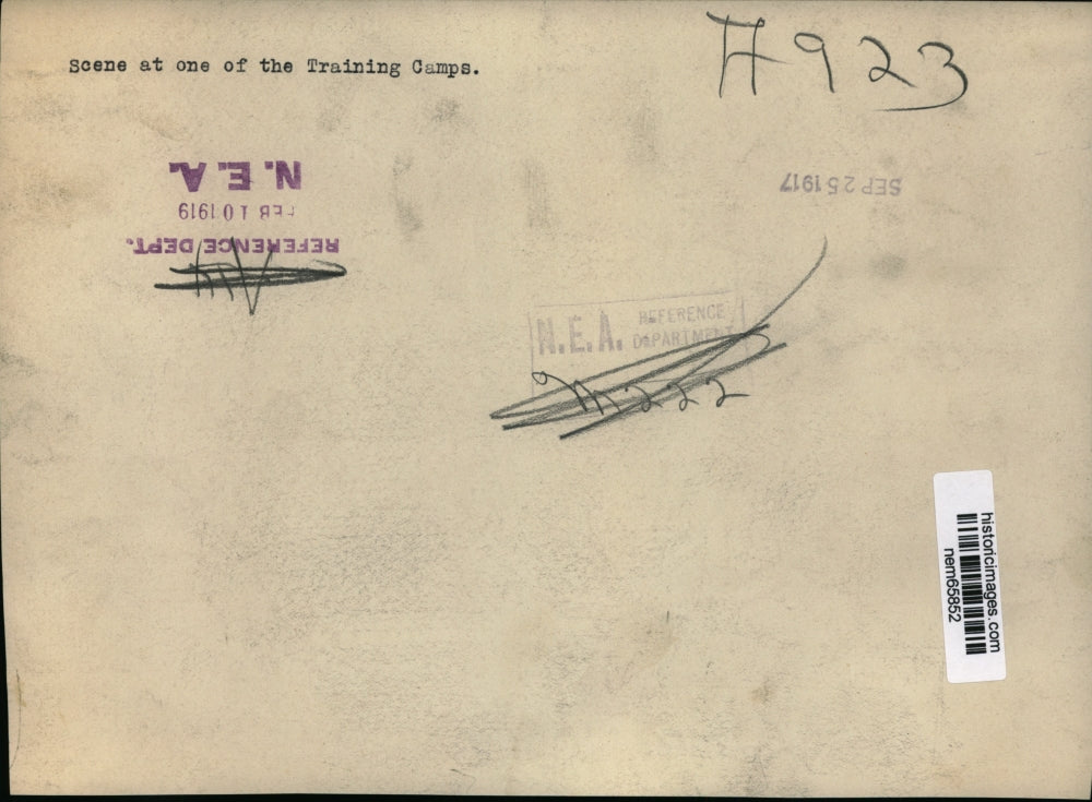 1919 Press Photo Scene at US Army Training Camp - nem65852