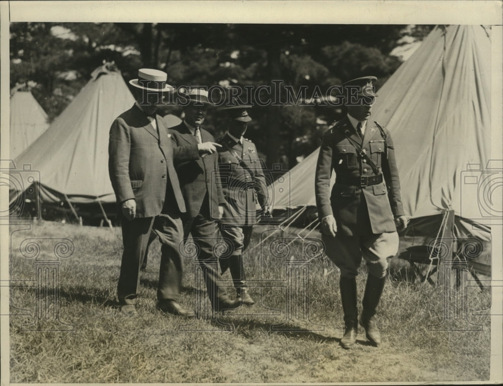 1926 Press Photo Labor leaders shown inspecting Citizens Military Training Camp