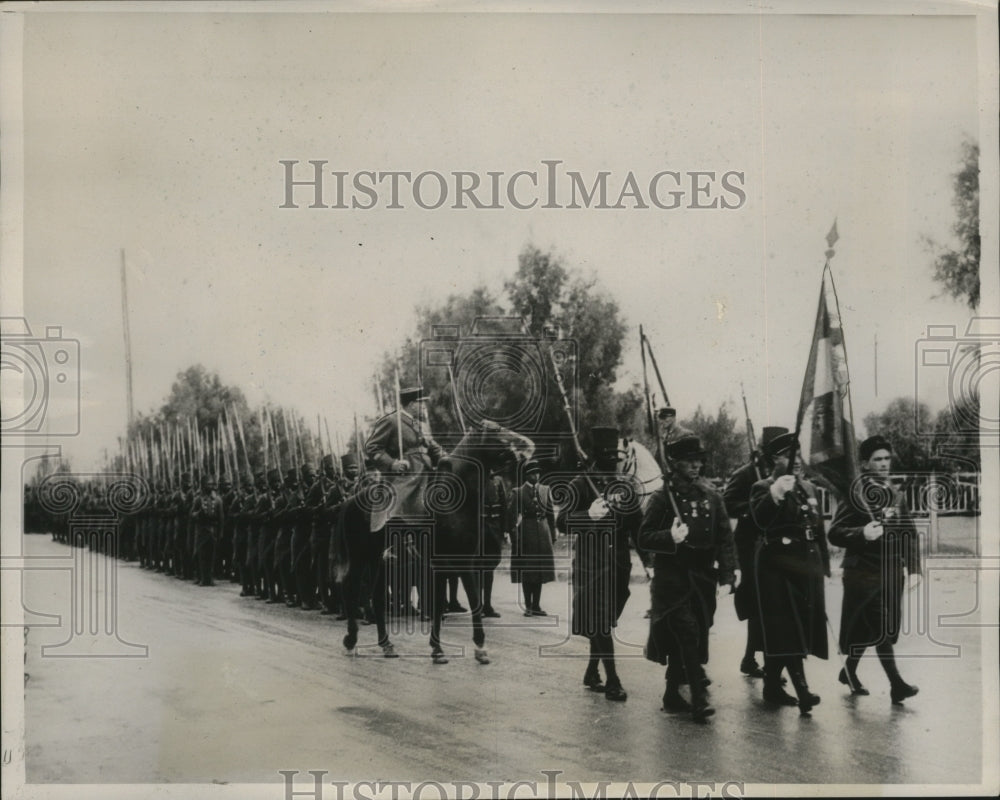 1938 Press Photo French Colonial Troops reinforce Defense in Africa - nem66199