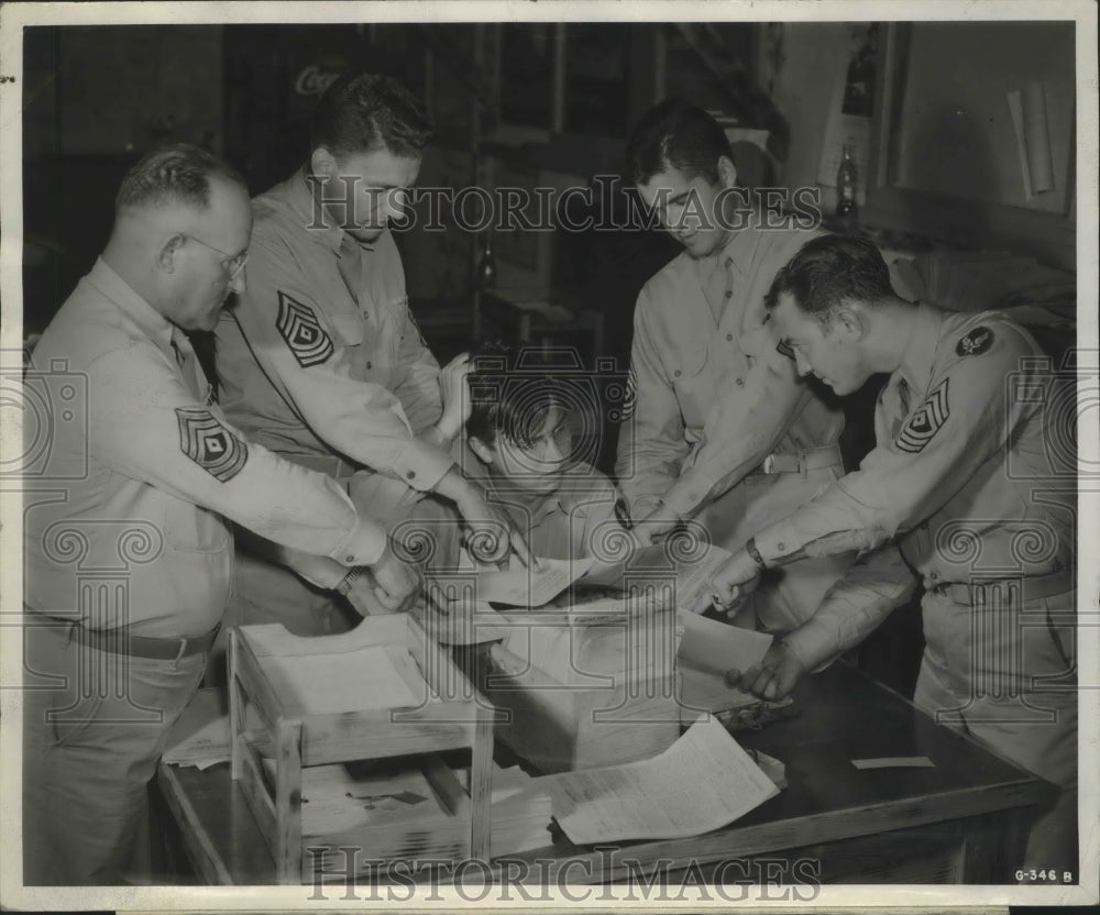 1943 Press Photo 1st Sgts of base squadron of San Angelo Texas bombadier school